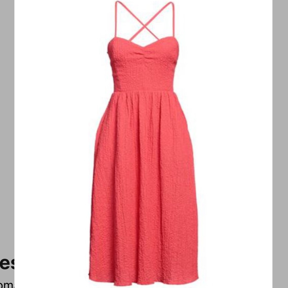 Desigual XL BNWT coral tie up dress - lots of stretch ! Light dress with pockets